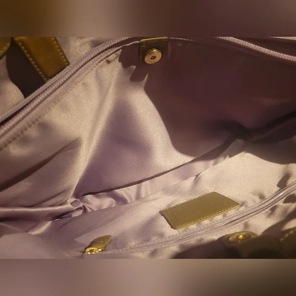 coach brown & gold 2000s coach carly patchwork tote bag - Picture 4 of 5